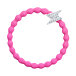 By Eloise London Silver Diamante Bolt Neon Pink