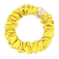By Eloise London Gold Heart Silk Scrunchie