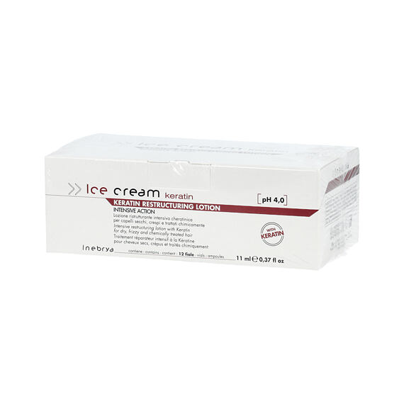 Inebrya Ice Cream Keratin Keratin Restructuring Lotion 12 x 11 ml