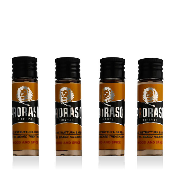 Proraso Wood and Spice Hot Beard Treatment Oil 4 x 17 ml