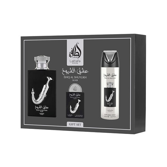 Lattafa Pride Ishq Al Shuyukh Silver EDP 100 ml + EDP 20 ml + DEO Spray 200 ml (unisex)