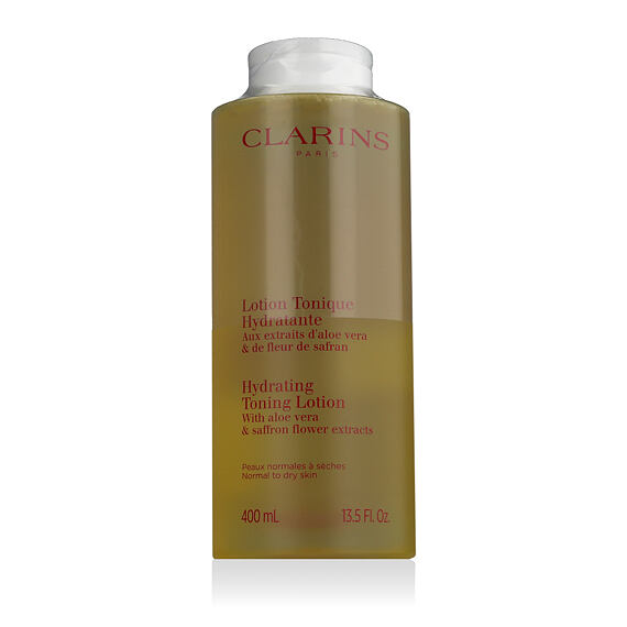 Clarins Hydrating Toning Lotion Aloe Vera & Saffron Flower (Normal to Dry Skin) 400 ml