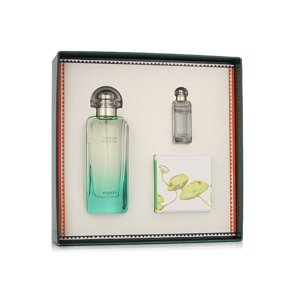 Hermès Un Jardin Sur le Nil EDT 100 ml + EDT MINI 7,5 ml + Feste Seife 50 g (unisex)
