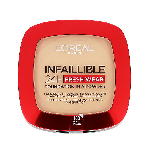L'Oréal Paris Infaillible 24H Fresh Wear Foundation In A Powder (180 Rose Sand) 9 g