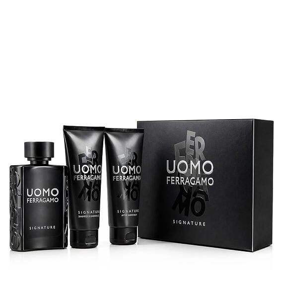 Ferragamo Uomo Signature EDP 100 ml + ASB 100 ml + Shampoo und Duschgel 2in1 100 ml (man)