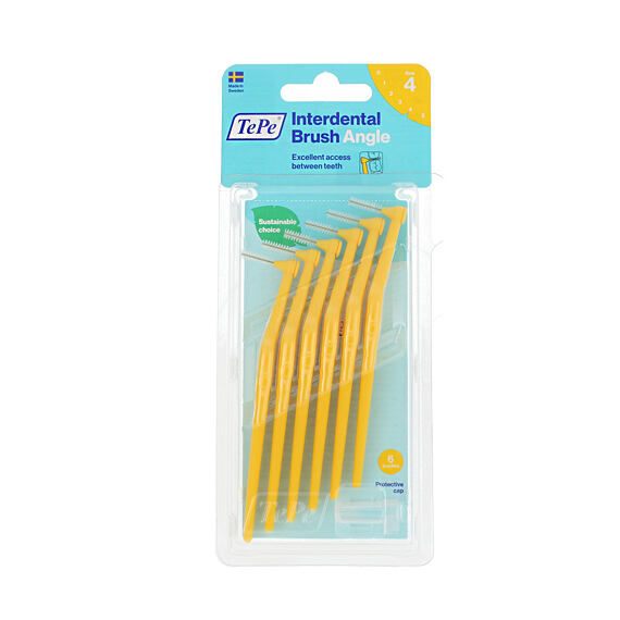 TePe Angle Interdentalbürsten 4 gelb (0,7 mm) 6 St.