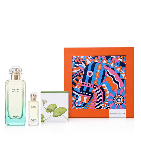 Hermès Un Jardin Sur le Nil EDT 100 ml + EDT MINI 7,5 ml + Feste Seife 50 g (unisex)