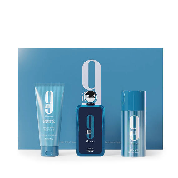 Afnan 9 am Dive EDP 100 ml + DEO Spray 150 ml + SG 150 ml (unisex)