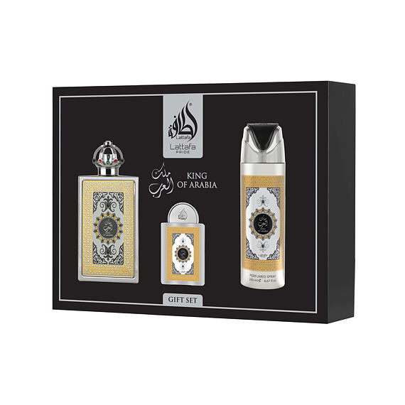 Lattafa Pride King Of Arabia EDP 100 ml + EDP 20 ml + DEO Spray 200 ml (unisex)