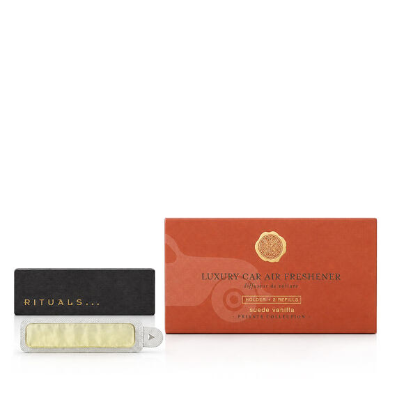 Rituals Private Collection Suede Vanilla Car Perfume Holder + Refills 2 x 3 g