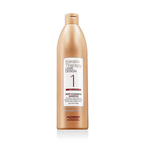 Alfaparf Milano Keratin Therapy Lisse Design Deep Cleansing Shampoo 1 Bond System 500 ml
