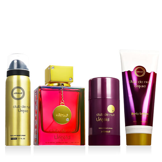 Armaf Club de Nuit Untold EDP 105 ml + Körperspray 50 ml + DST 75 g + BL 100 ml (unisex)