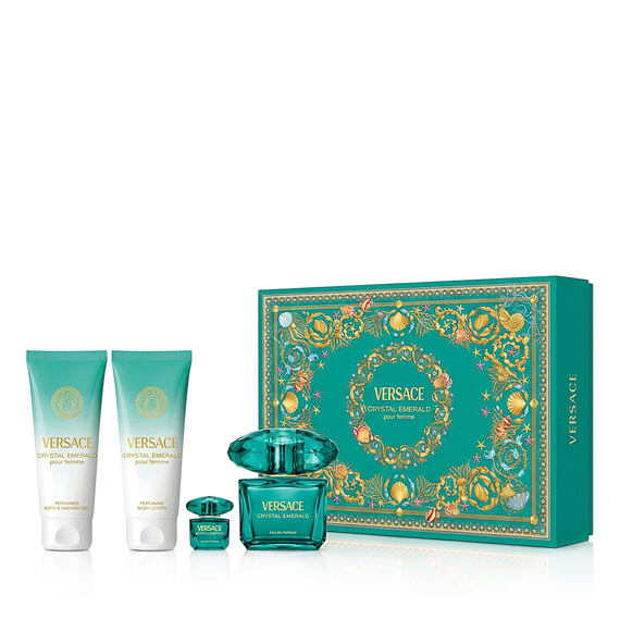 Versace Crystal Emerald EDP 90 ml + EDP MINI 5 ml + SG 100 ml + BL 100 ml (woman)