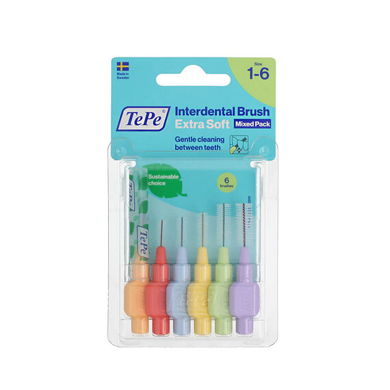TePe Extra Soft Interdentalbürsten Mix 6 St.