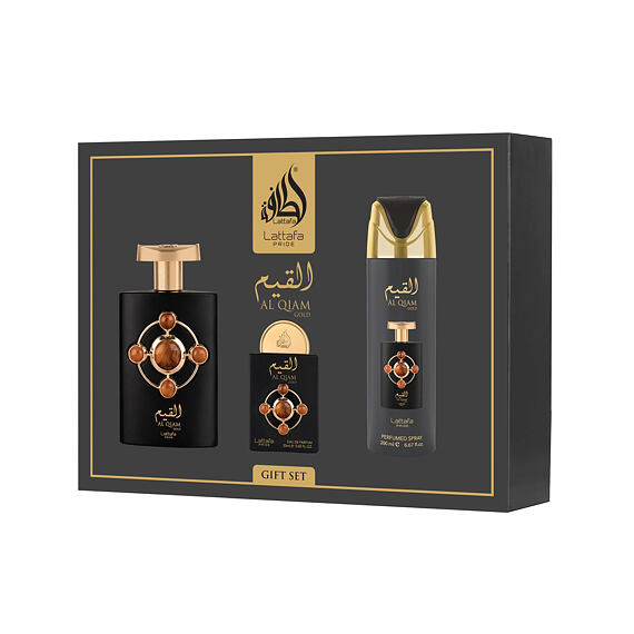 Lattafa Pride Al Qiam Gold EDP 100 ml + EDP 20 ml + DEO Spray 200 ml (unisex)
