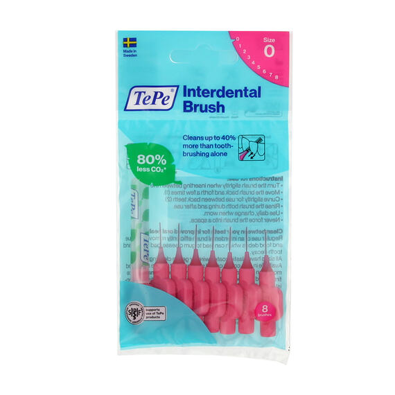 TePe Original Interdentalbürsten 0 rosa (0,4 mm) 8 St.