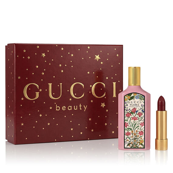 Gucci Flora Gorgeous Gardenia EDP 50 ml + Lippenstift 509 Rouge De Beauté Brillant 1,8 g (woman)