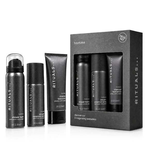 Rituals Homme Antiperspirant 50 ml + Duschschaum 50 ml + Gesichtspeeling 70 ml (man)