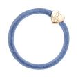 By Eloise London Velvet Gold Heart - Dove Blue