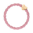 By Eloise London Metallic Gold Heart - Rose Pink