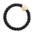 By Eloise London Gold Heart Woven - Black Shimmer