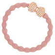 By Eloise London Rose Gold Bling Bow - Champagne Pink