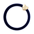 By Eloise London Velvet Gold Heart - Navy Blue