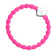 By Eloise London Silver Heart - Neon Pink