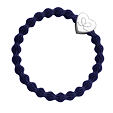 By Eloise London Silver Heart - Navy Blue