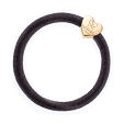 By Eloise London Velvet Gold Heart - French Grey
