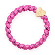 By Eloise London Gold Heart Woven - Bubblegum Pink