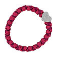 By Eloise London Silver Heart Woven - Magenta
