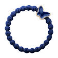 By Eloise London Enamel Gold Butterfly - Navy